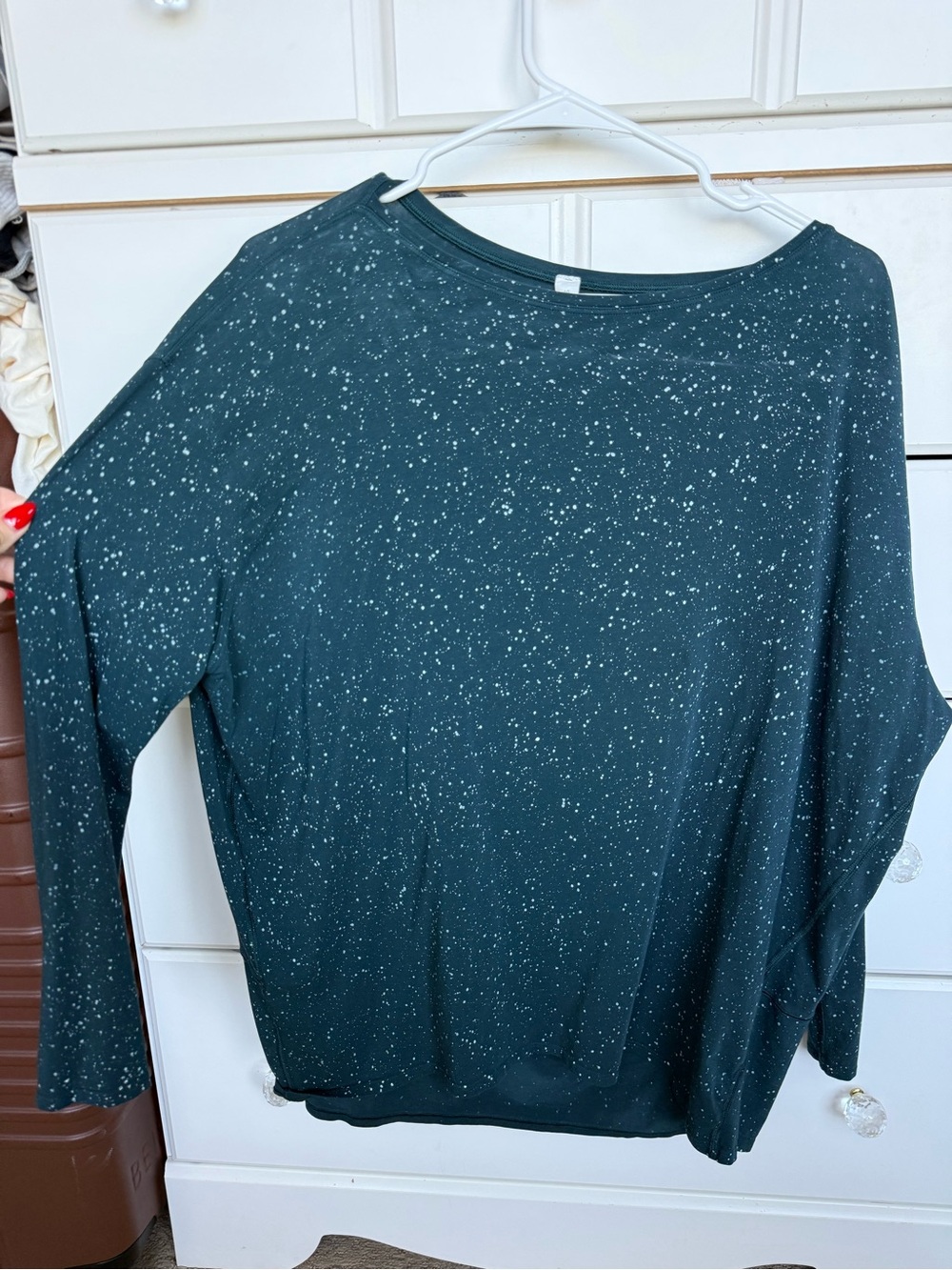 lululemon athletica Dark Teal Speckled Long-Sleeve Top